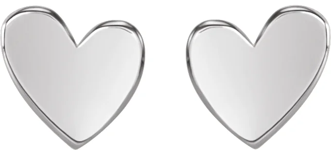 Asymmetric Heart Earrings, view 3