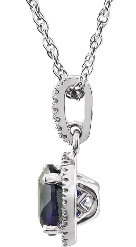 Halo-Style Birthstone Necklace, view 3