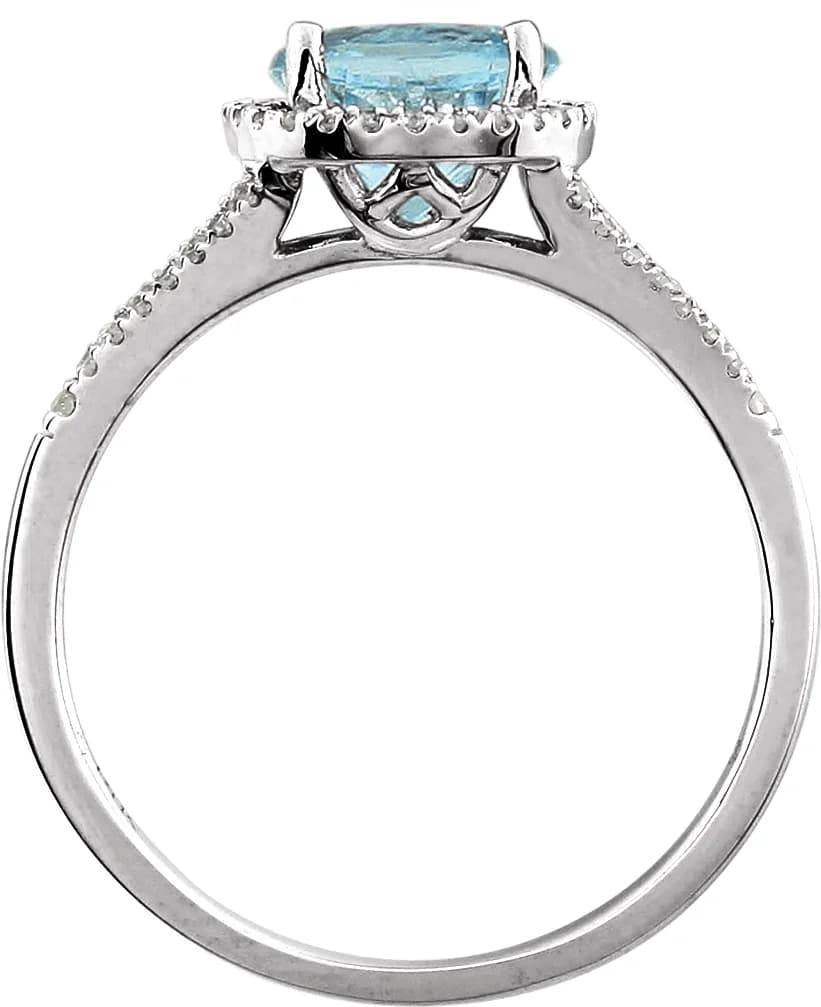 Halo-Style Birthstone Ring, view 3