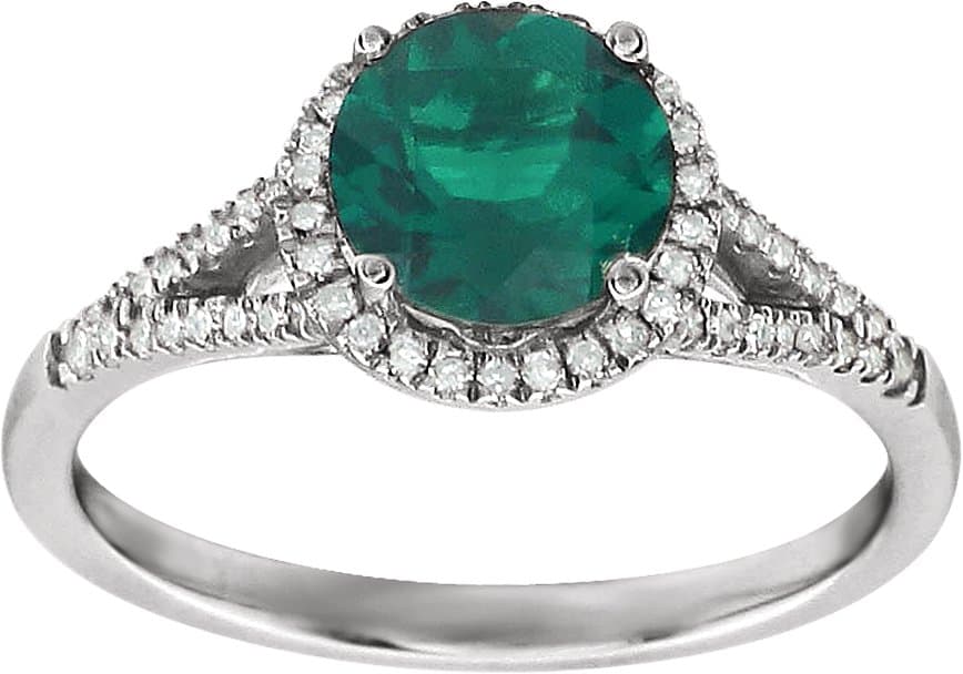 Halo-Style Birthstone Ring view 3