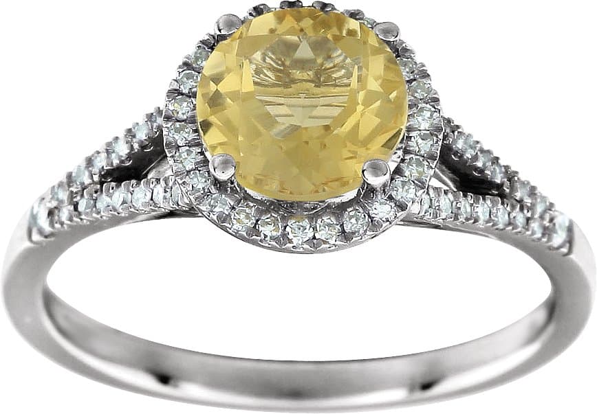 Halo-Style Birthstone Ring view 3
