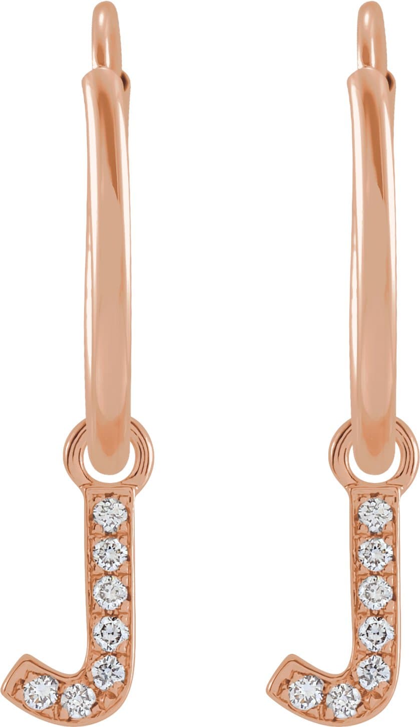 Initial Hoop Earrings view 2