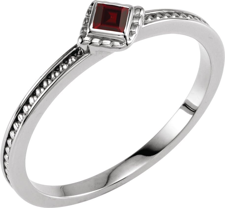 14K Rose 1/10 CTW Natural Diamond Family Stackable Ring