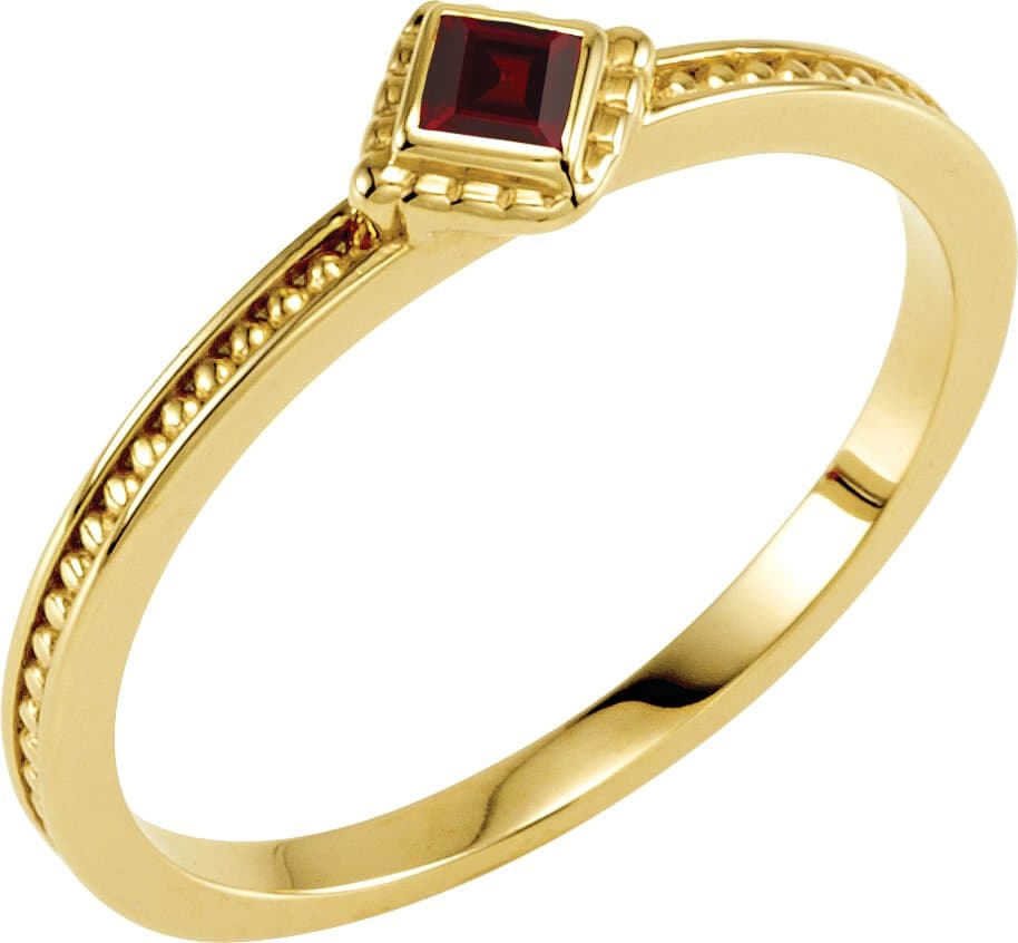 14K Rose 1/10 CTW Natural Diamond Family Stackable Ring