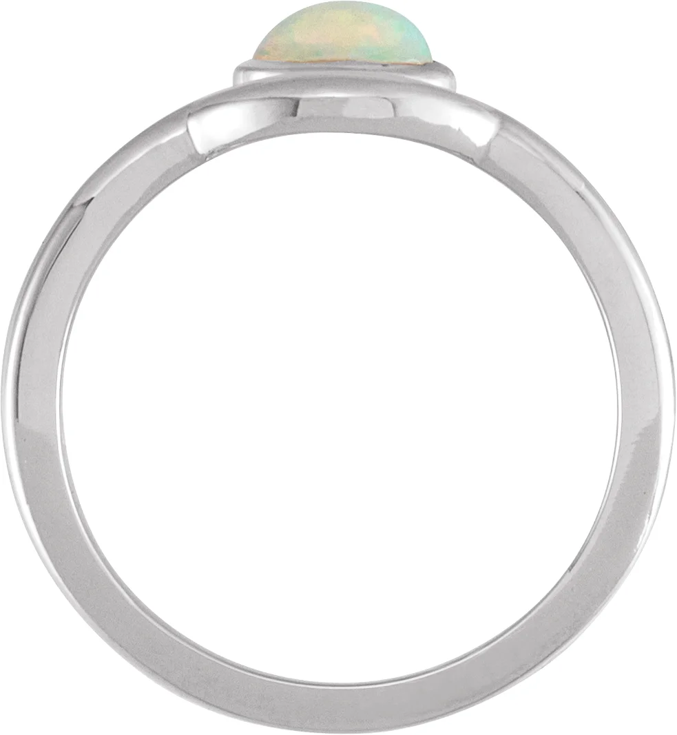 Bezel-Set Cabochon Ring, view 3