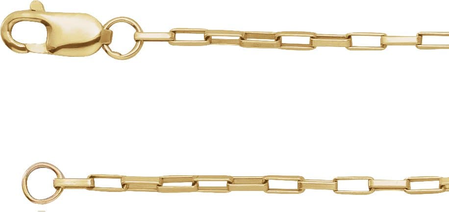 14K Rose 1.2 mm Elongated Box 16 Chain