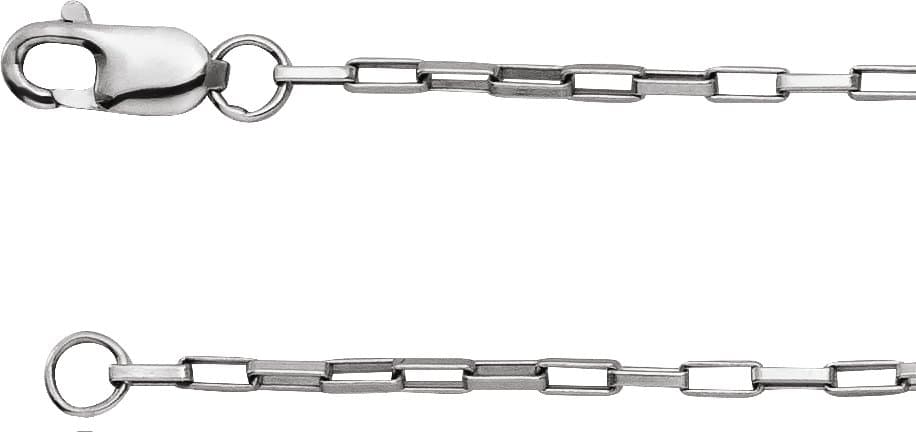 14K Rose 1.2 mm Elongated Box 7" Chain
