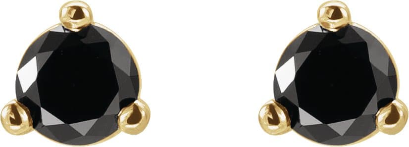 Round 3-Prong Stud Earrings view 2
