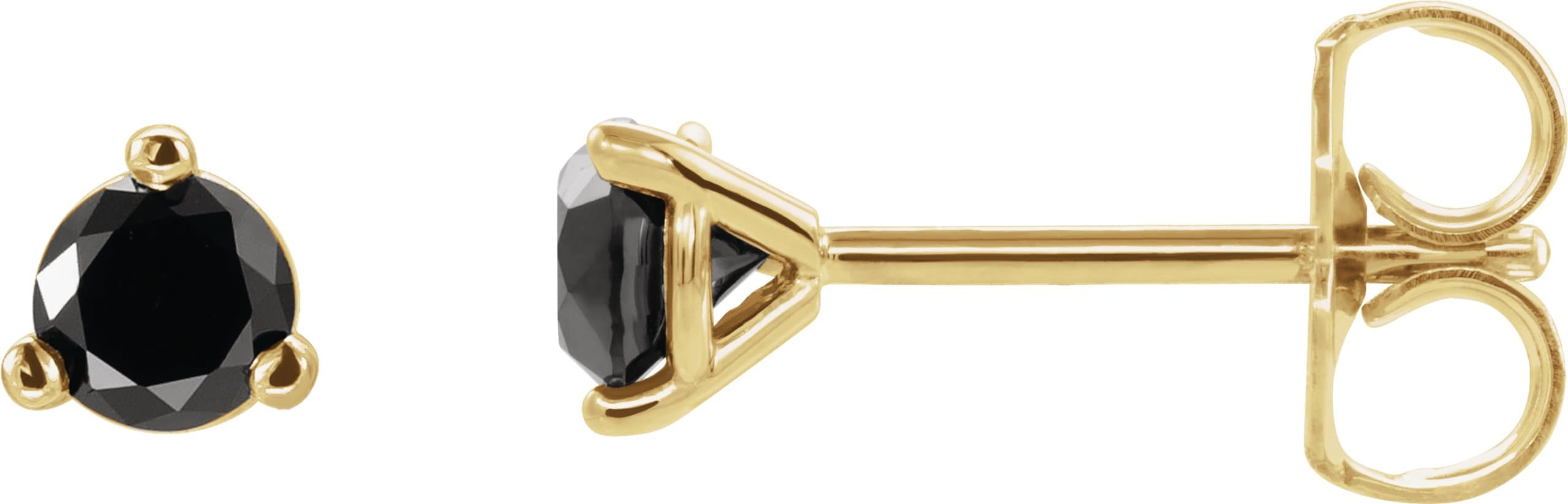 14K Rose 1 1/8 CTW Natural Black Diamond Earrings