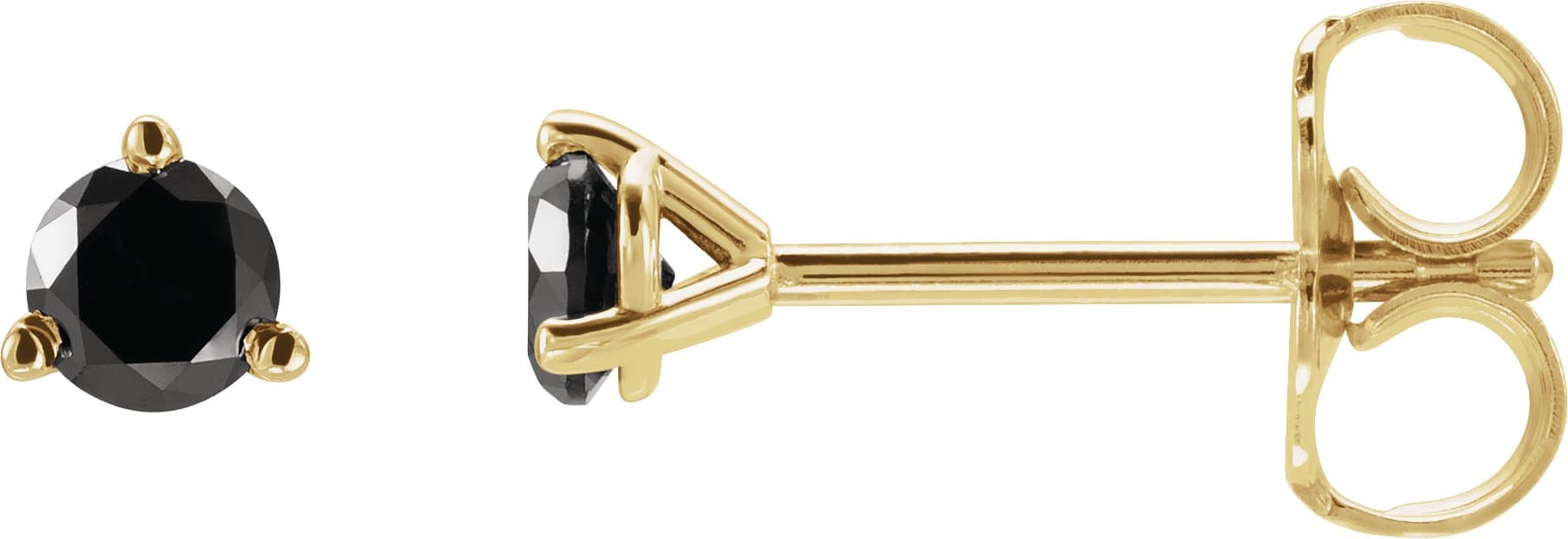 14K Rose Gold 1 1/8 CTW Natural Black Diamond Earrings