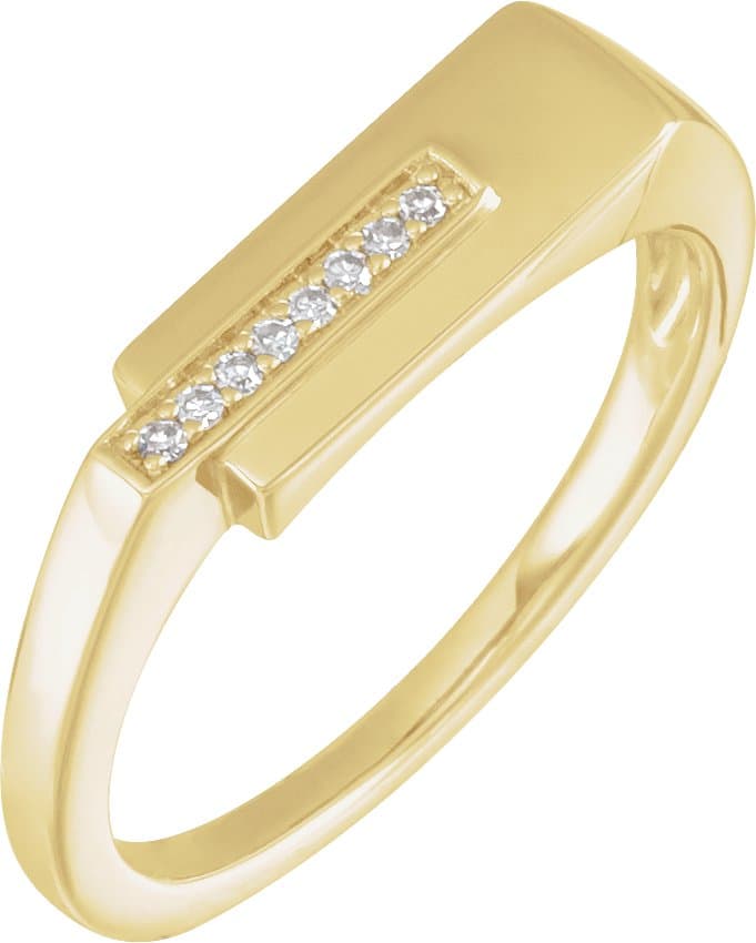 14K White .04 CTW Single-Cut Natural Diamond Ring