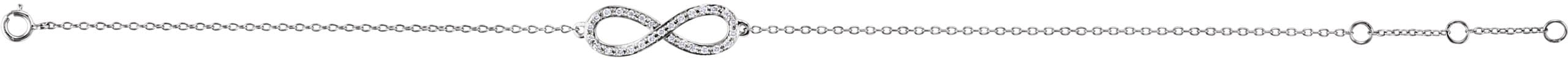 14K Rose 1/6 CTW Natural Diamond Infinity-Inspired 7-8" Bracelet