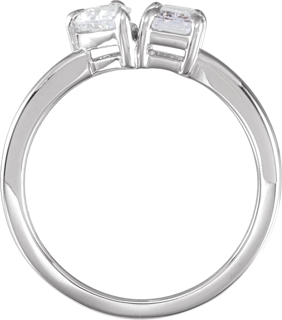 Lab-Grown Diamond Two-Stone Ring, view 3