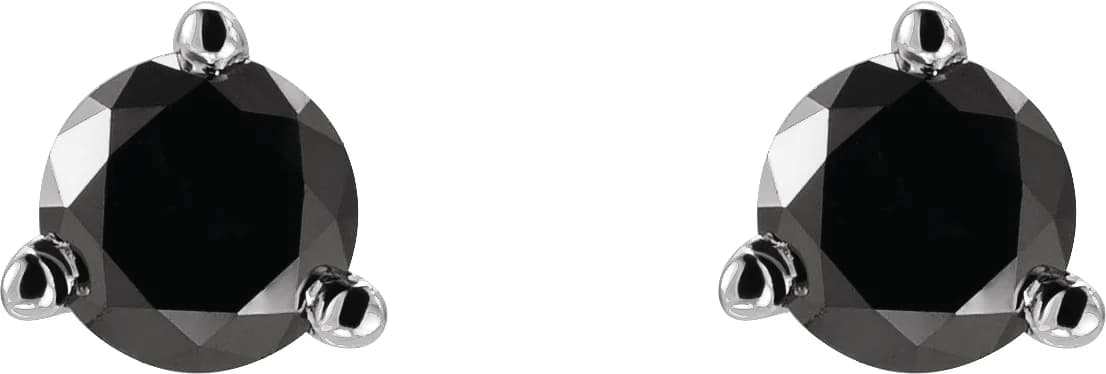 Round 3-Prong Stud Earrings — view 3