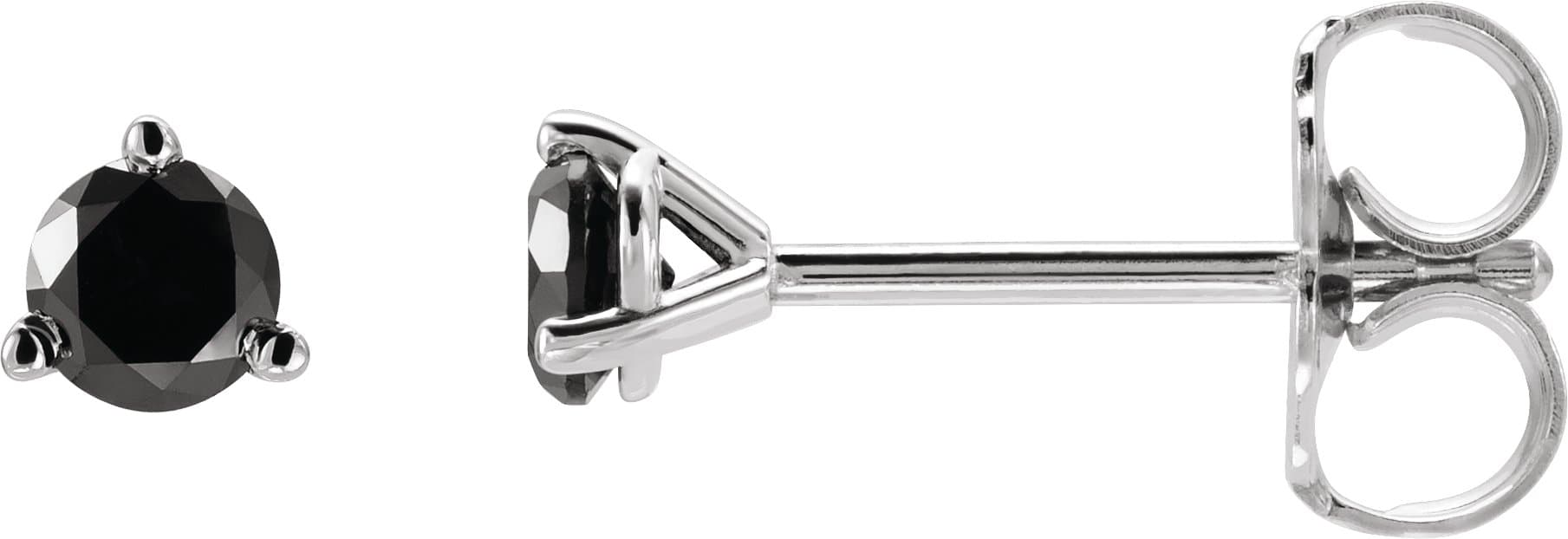 14K Rose 1 1/8 CTW Natural Black Diamond Earrings
