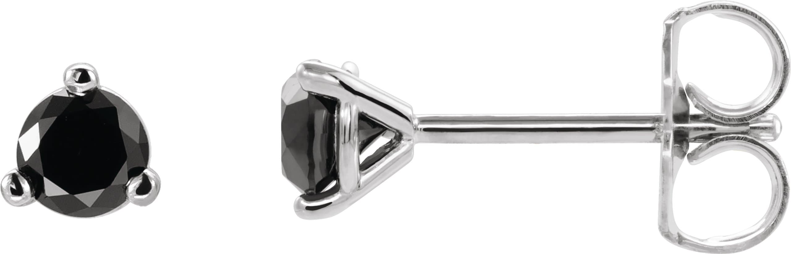 14K Rose Gold 1 1/8 CTW Natural Black Diamond Earrings