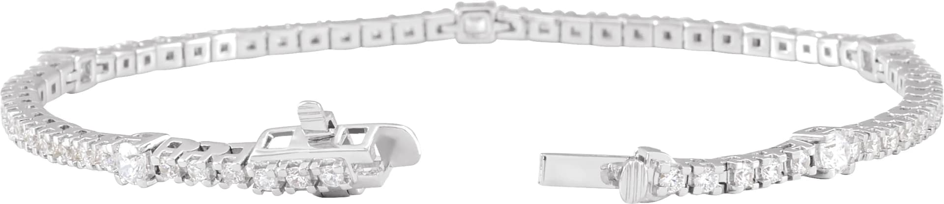 Lab-Grown Diamond Line Bracelet, view 3