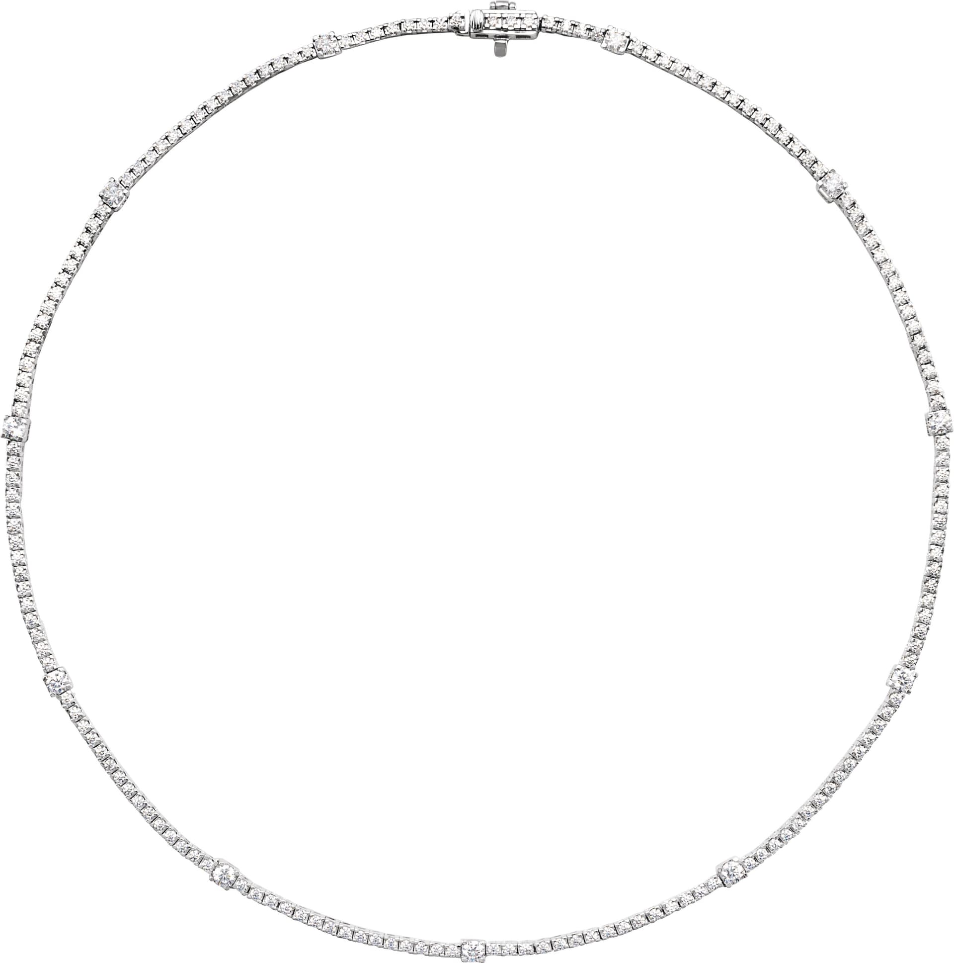 14K Rose 4 CTW Lab-Grown Diamond Line 16 Necklace