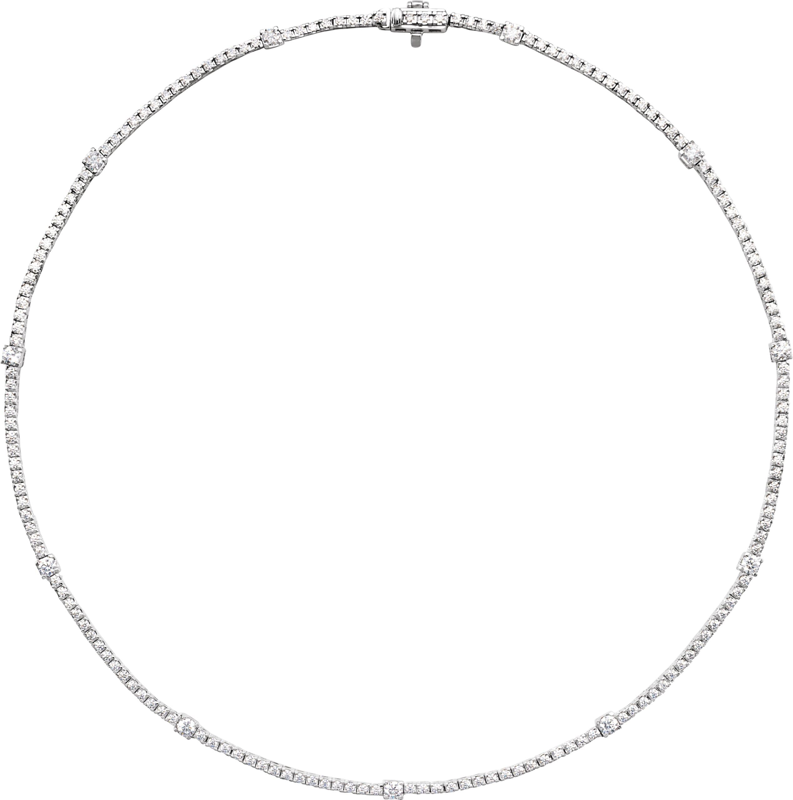 14K Rose 4 CTW Lab-Grown Diamond Line 16 Necklace