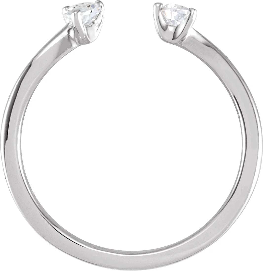 Lab-Grown Diamond Two-Stone Ring, view 3