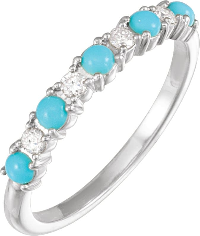 14K Rose Natural Rainbow Moonstone & 1/8 CTW Natural Diamond Ring