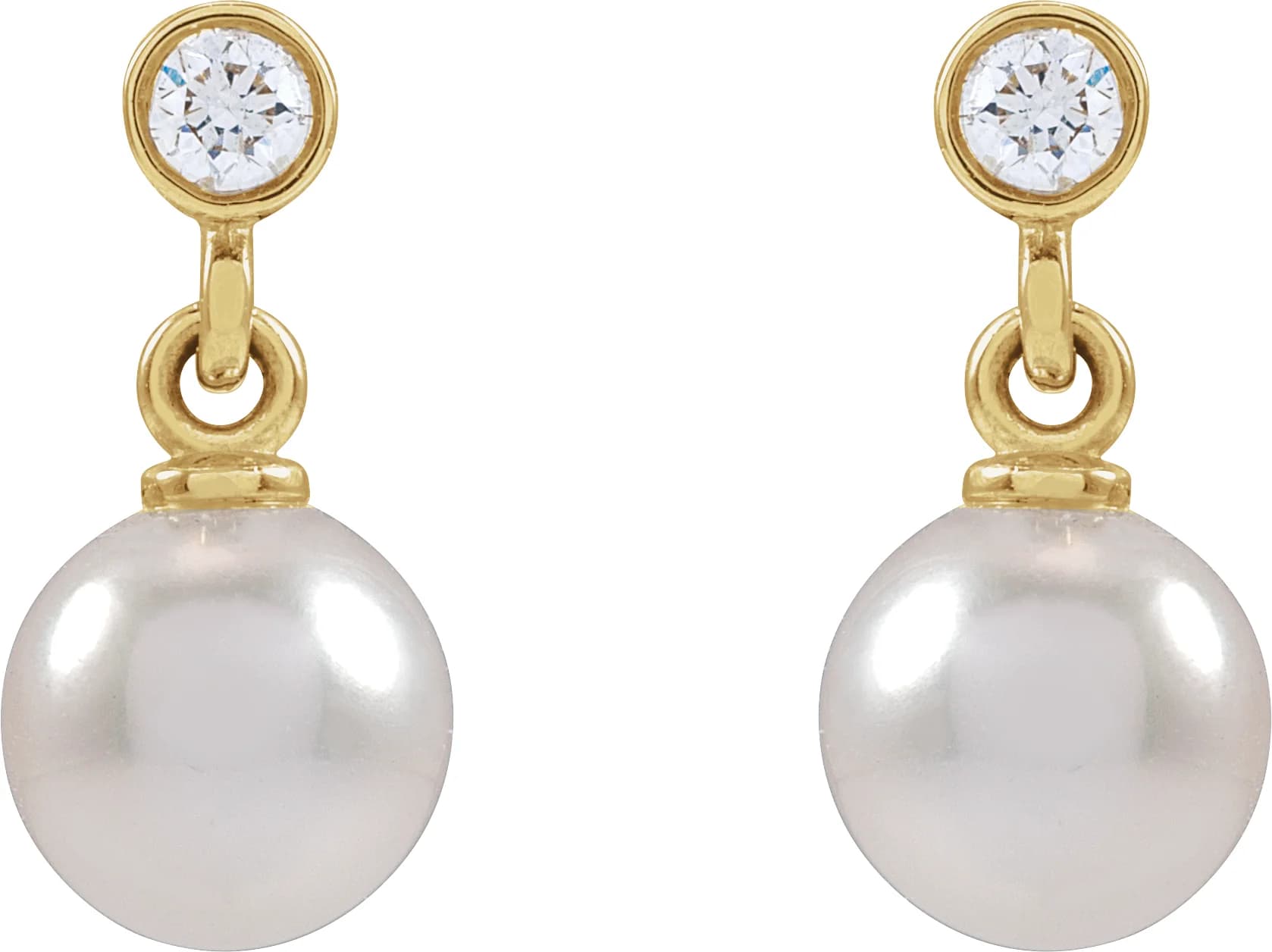 Accented Pearl Earrings, view 3