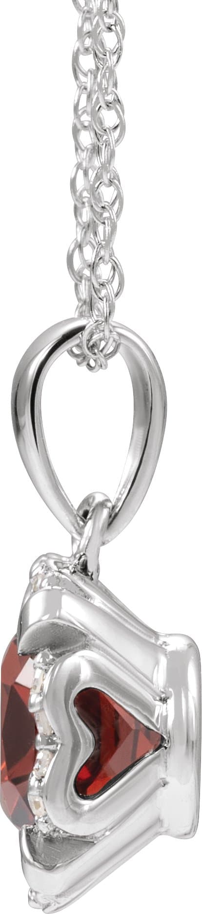 Halo-Style Birthstone Necklace view 2