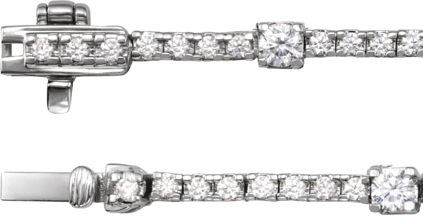 Lab-Grown Diamond Line Necklace view 2