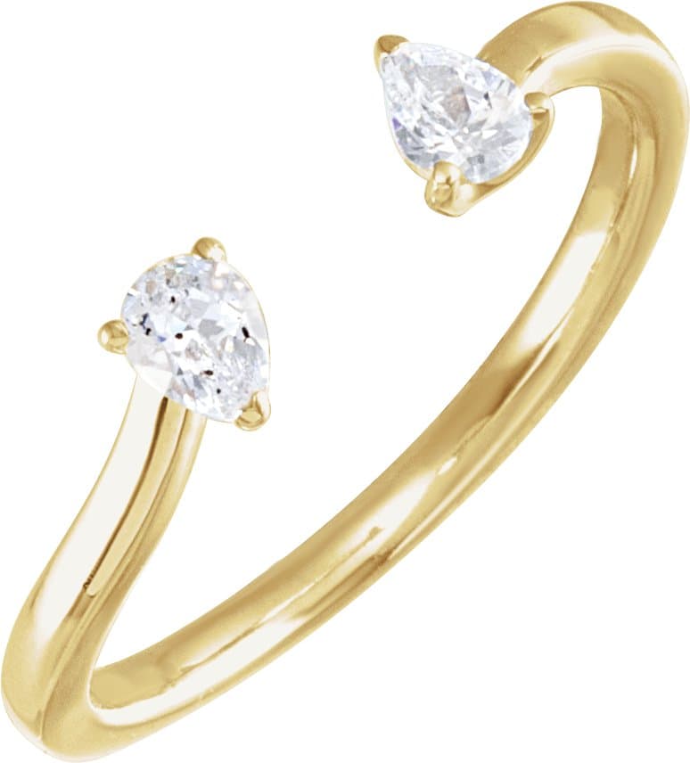 14K Rose 1/5 CTW Lab-Grown Diamond Two-Stone Ring
