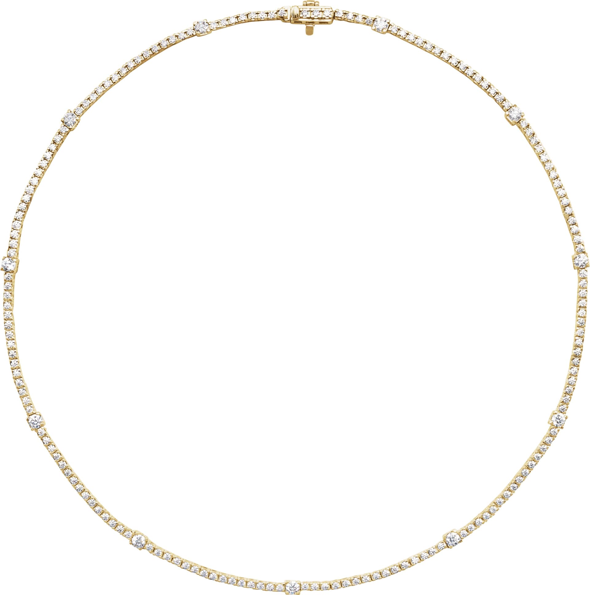 14K Rose 4 CTW Lab-Grown Diamond Line 16 Necklace