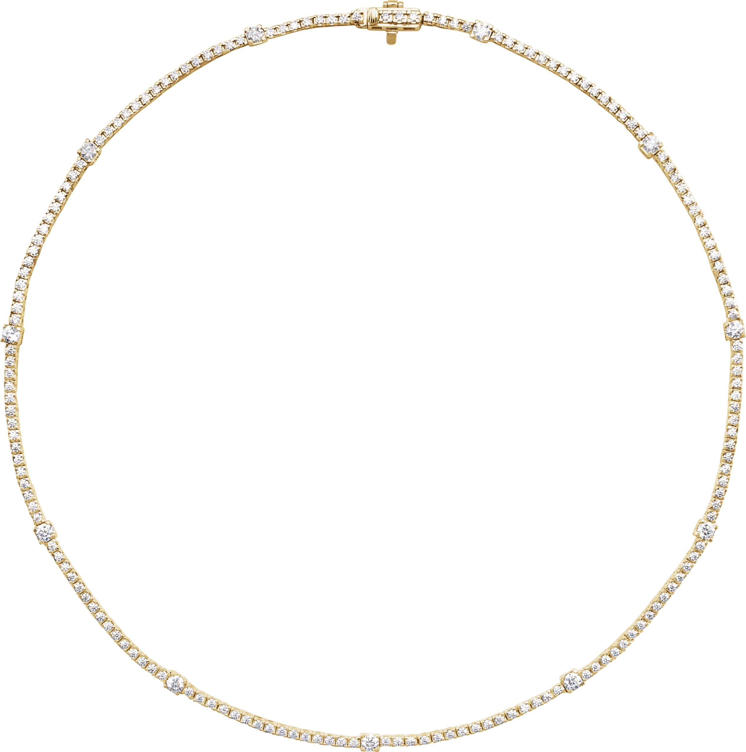 14K Rose 4 CTW Lab-Grown Diamond Line 16 Necklace