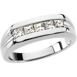 Platinum 3/4 CTW Natural Diamond Five-Stone Ring