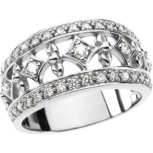 Platinum 1/2 CTW Natural Diamond Ring