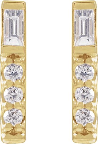 Accented Bar Earring view 2