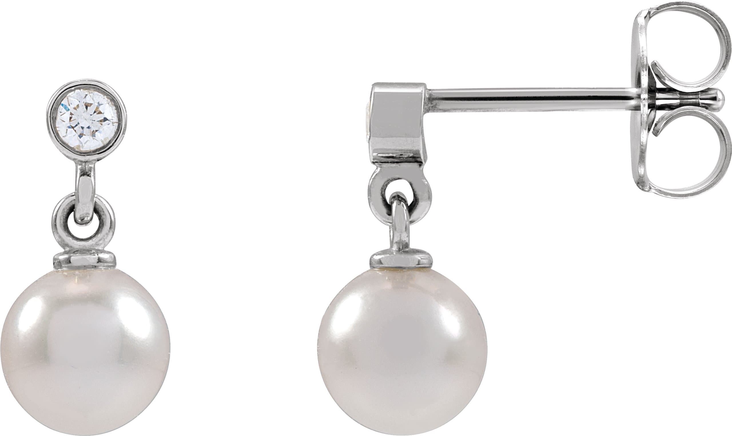 Accented Pearl Earrings view 1