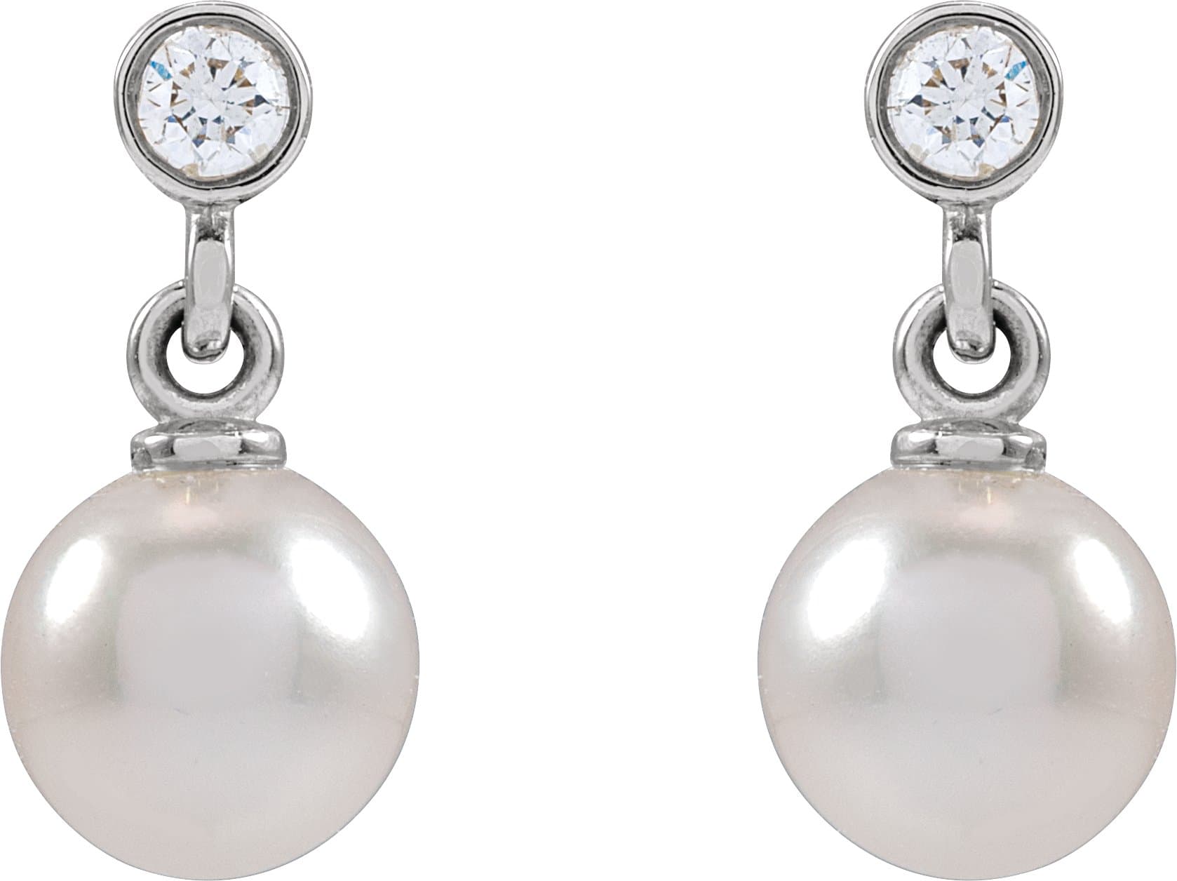 Accented Pearl Earrings view 2