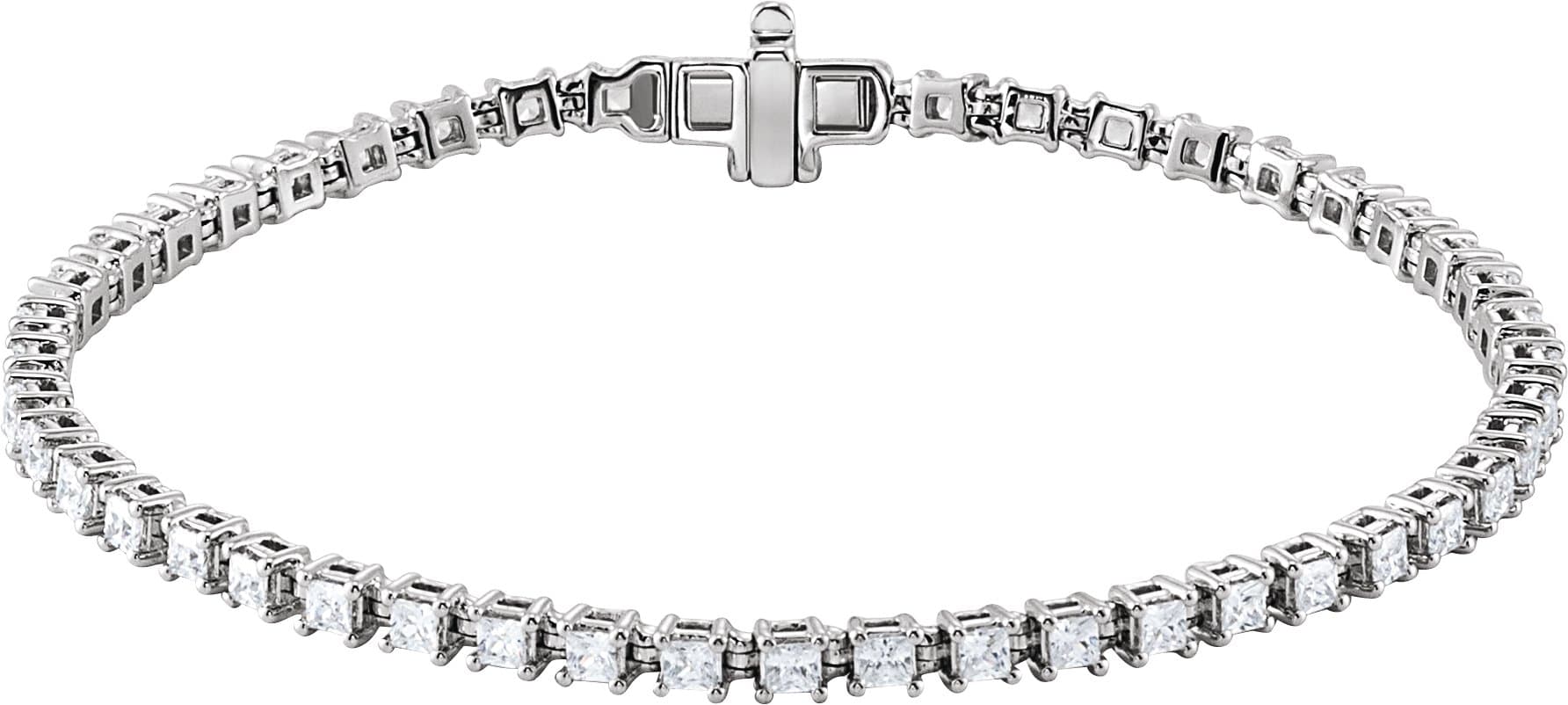 14K Rose 2 1/2 CTW Lab-Grown Diamond 7" Line Bracelet