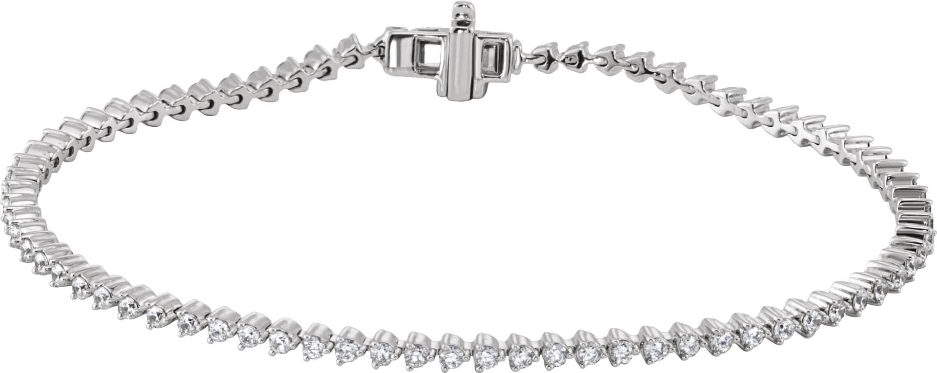 14K Yellow Gold 2 CTW Natural Diamond 7 1/4" Line Bracelet