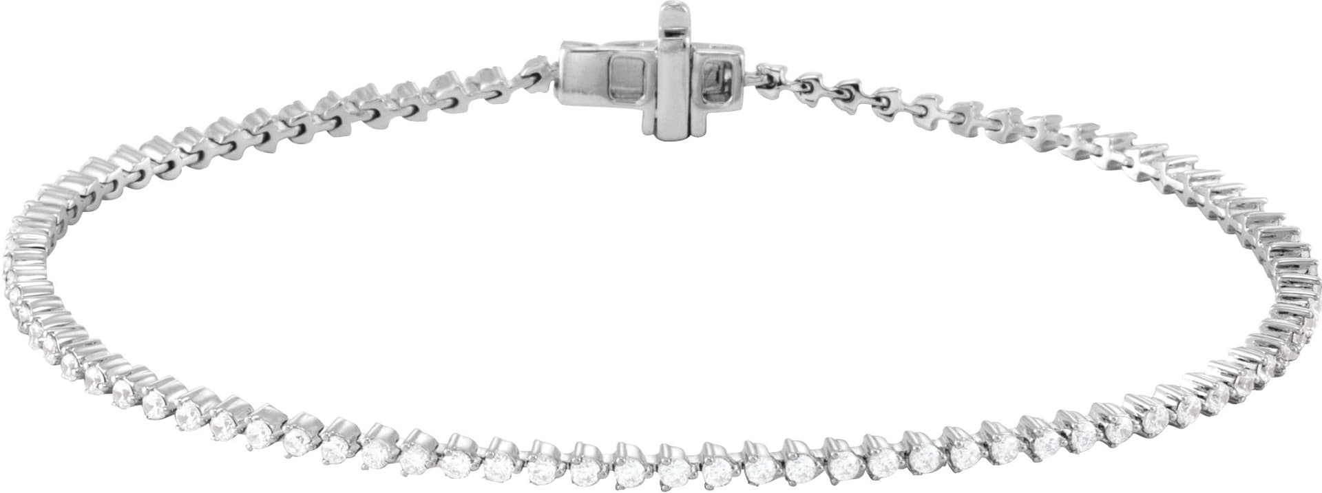 14K Rose 1 1/2 CTW Lab-Grown Diamond 7 1/4" Line Bracelet