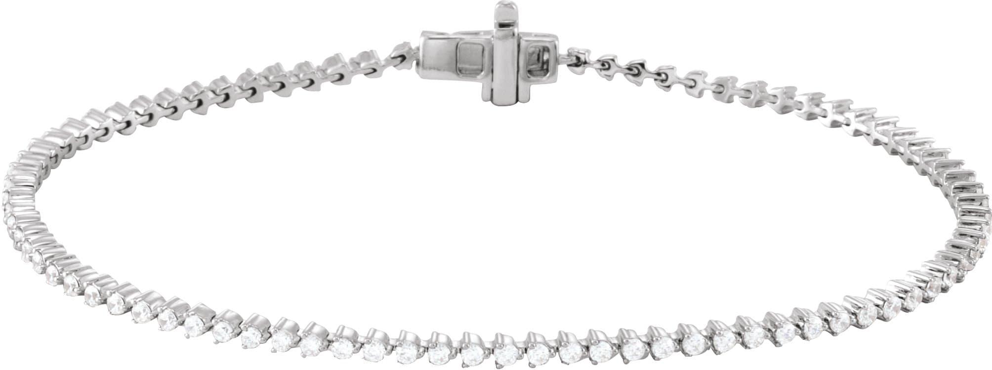 14K Rose 1 1/2 CTW Lab-Grown Diamond 7 1/4" Line Bracelet