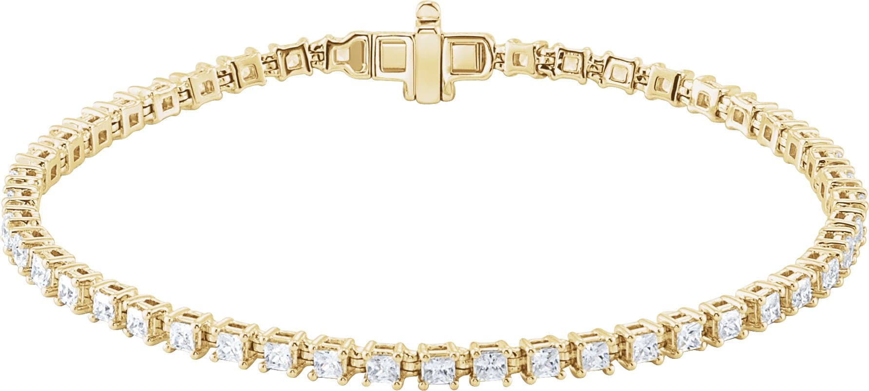 14K Rose 2 1/2 CTW Lab-Grown Diamond 7" Line Bracelet