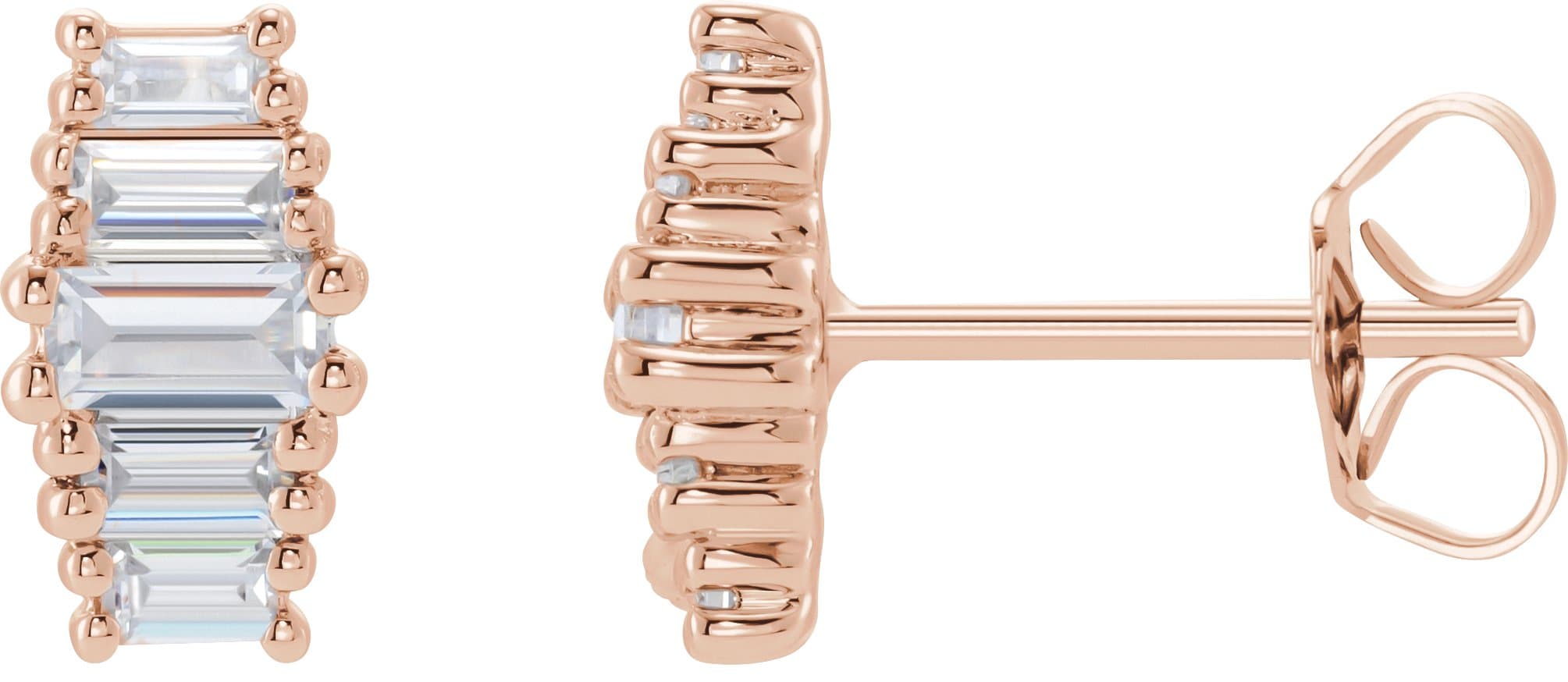 14K Rose 1 1/2 CTW Lab-Grown Diamond Earrings