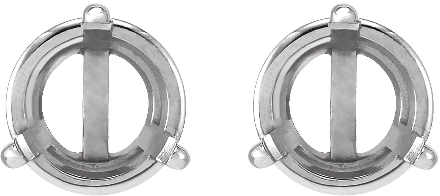 Round 3-Prong Pre-Notched Claw Earring view 2
