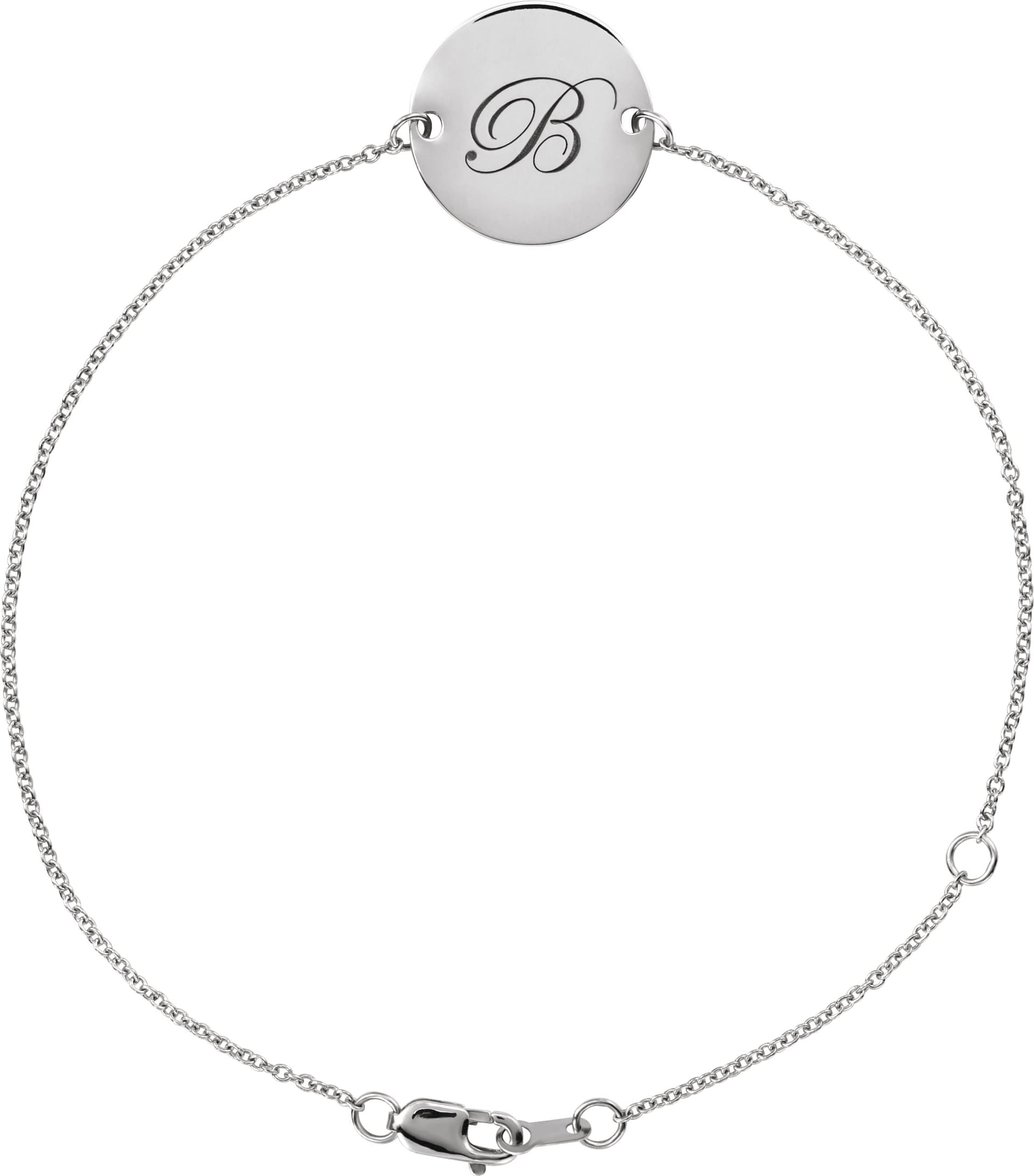 Engravable Adjustable Disc Bracelet view 3