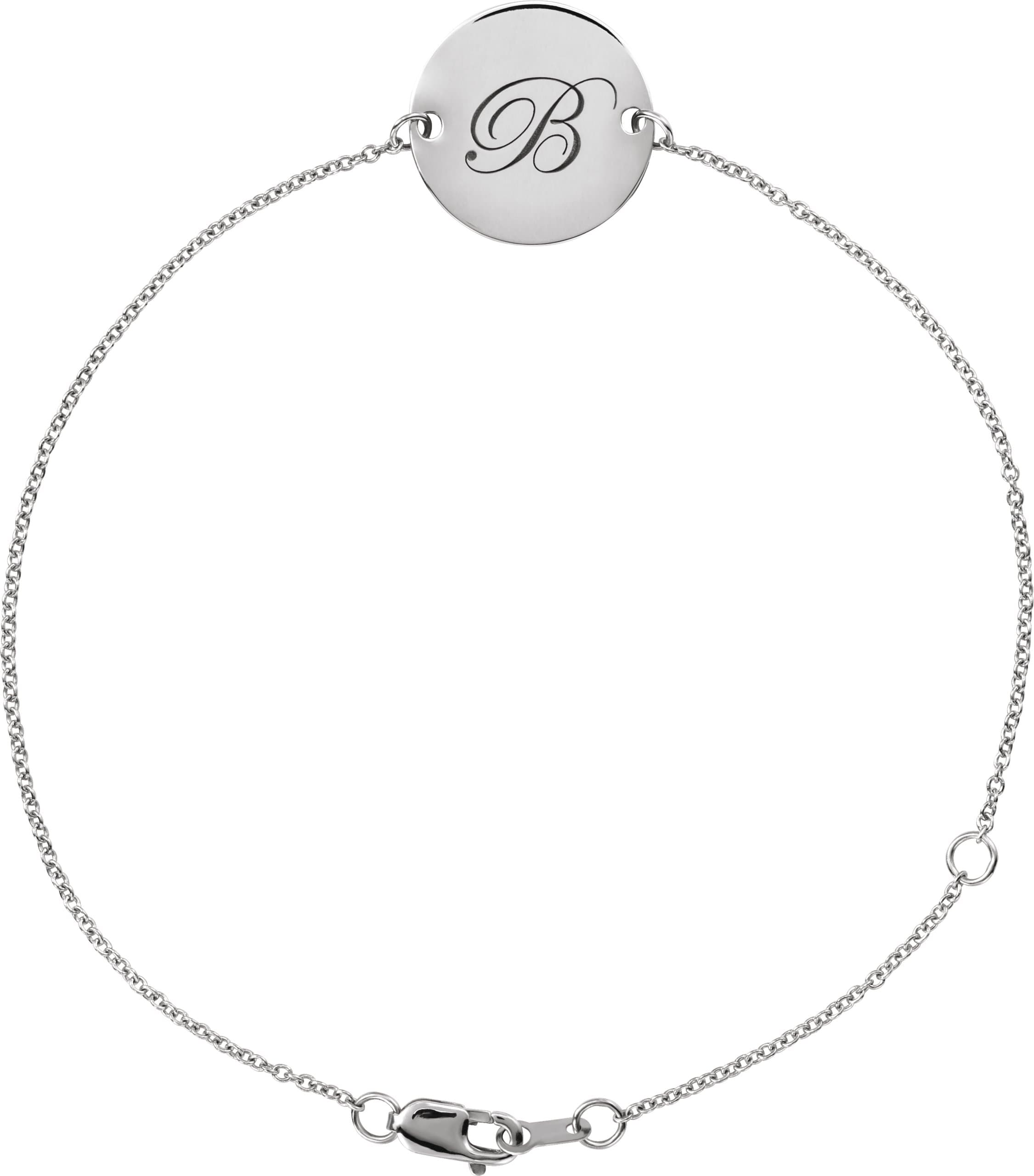 Engravable Adjustable Disc Bracelet view 3