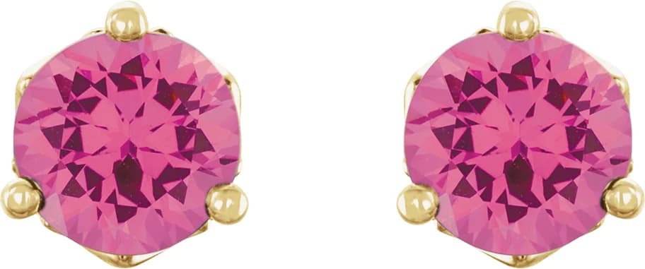 Round 3-Prong Stud Earrings, view 3