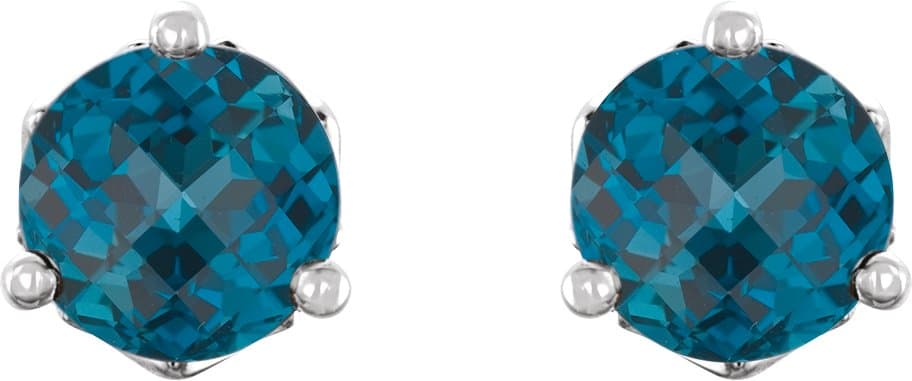 Round 3-Prong Stud Earrings view 2