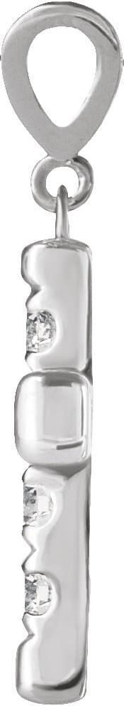 French-Set Cross Necklace or Pendant view 2