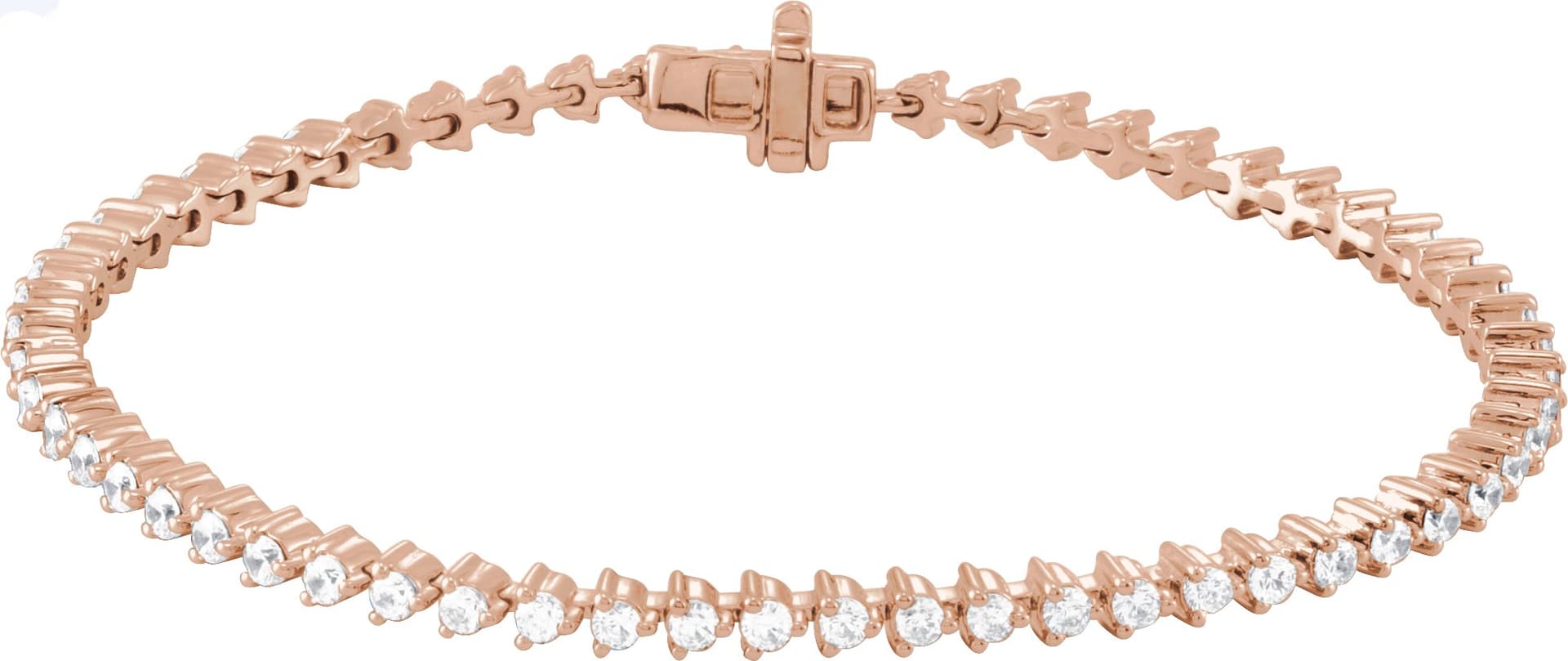 14K Yellow Gold 2 CTW Natural Diamond 7 1/4" Line Bracelet