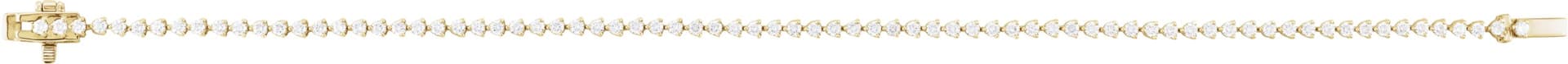 14K Yellow Gold 2 CTW Natural Diamond 7 1/4" Line Bracelet